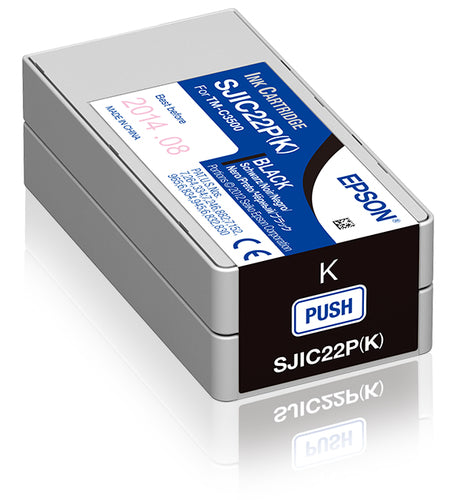 Epson SJIC22P(K): Ink cartridge for ColorWorks C3500 (Black) Epson SJIC22P(K): Ink cartridge for ColorWorks C3500 (Black)